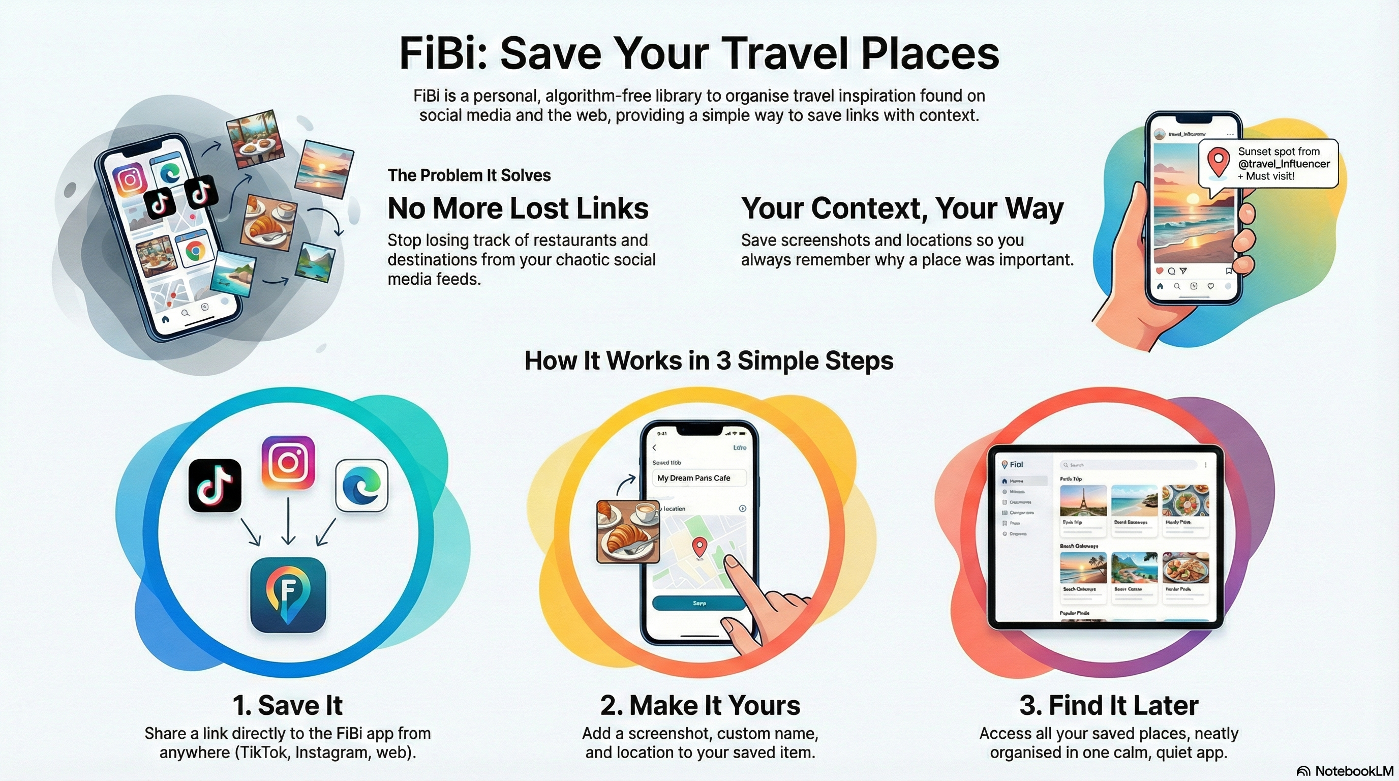 FiBi: Save Your Travel Places - Complete guide